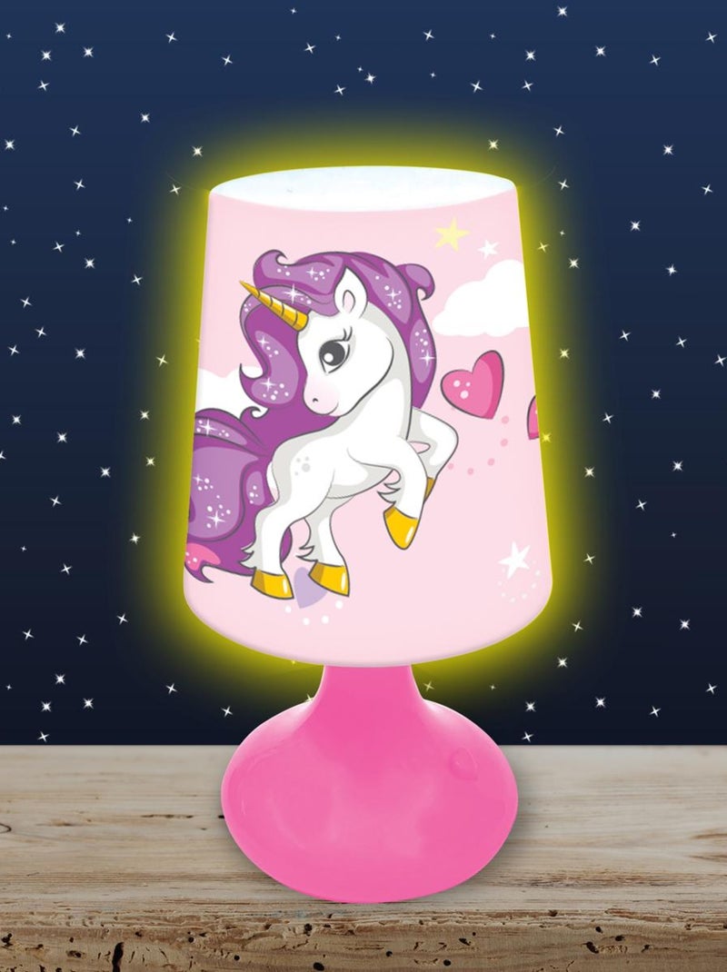 Minilámpara de mesilla de noche inalámbrica Unicornio y luz nocturna Rosa - Kiabi