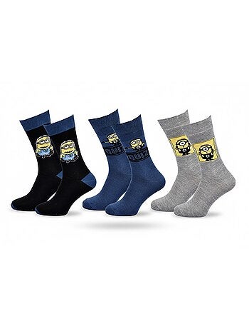 MINIONS - Calcetines Hombre Licencia Pack de 3