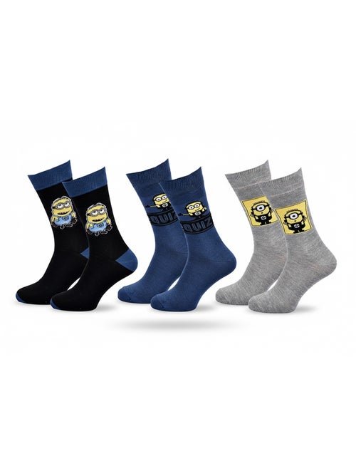 MINIONS - Calcetines Hombre Licencia Pack de 3 - Kiabi
