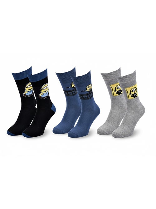 MINIONS - Calcetines Hombre Licencia Pack de 3 - Kiabi