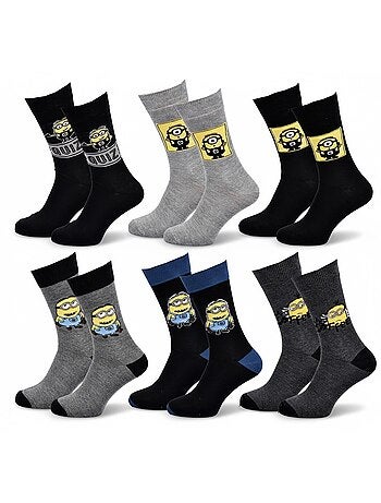 Minions - Calcetines Hombre Licencia Pack de 6 MIX SORPRESA