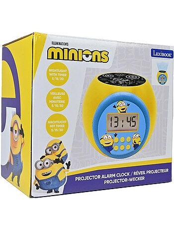 Minions Reloj despertador con proyector y temporizador