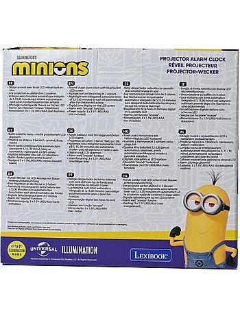 Minions Reloj despertador con proyector y temporizador