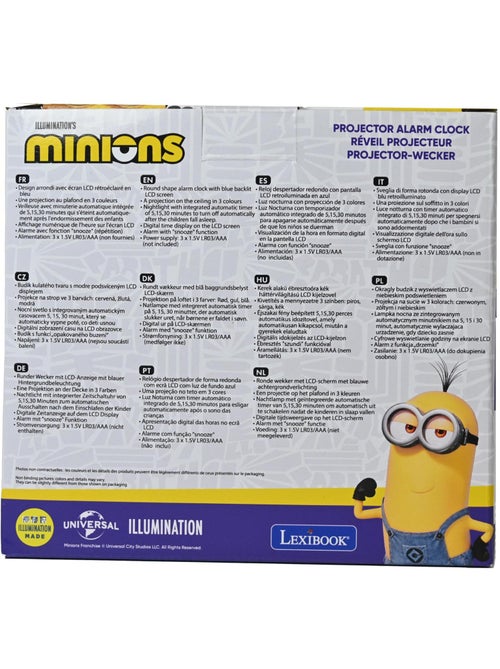 Minions Reloj despertador con proyector y temporizador - Kiabi Minions Reloj despertador con proyector y temporizador - Kiabi