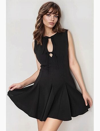Minivestido ajustado con lazo hiccup