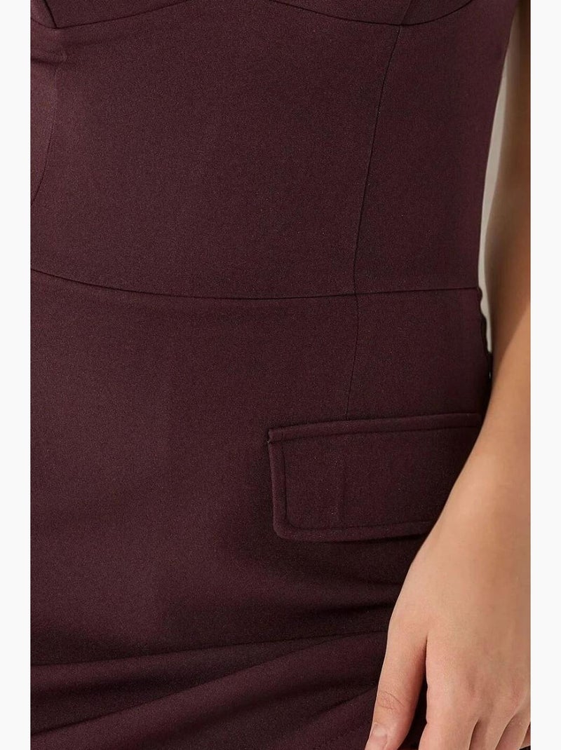 Minivestido ajustado con pantalones cortos hiccup Rojo burdeos - Kiabi