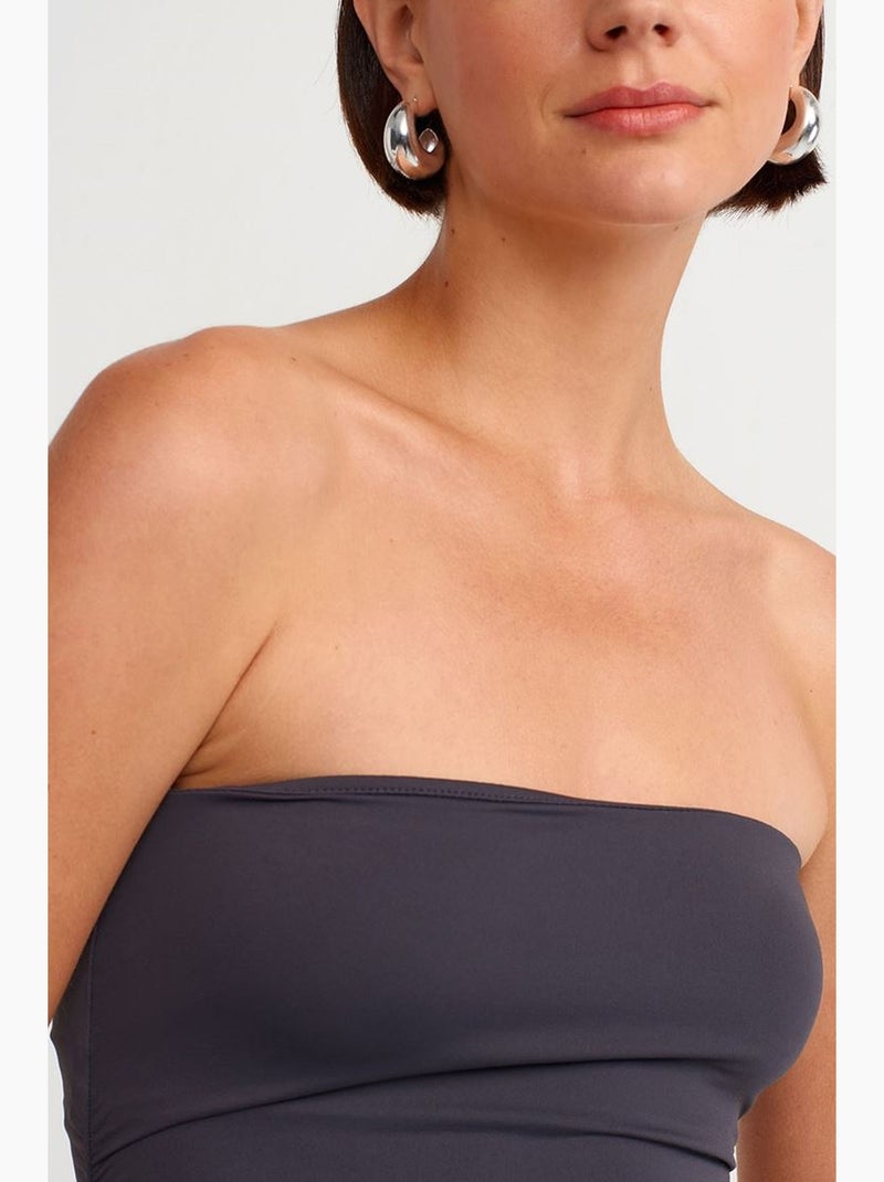 Minivestido bodycon sin tirantes dilvin Azul marino - Kiabi