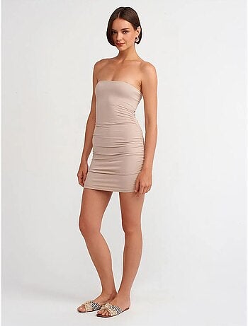 Minivestido bodycon sin tirantes dilvin