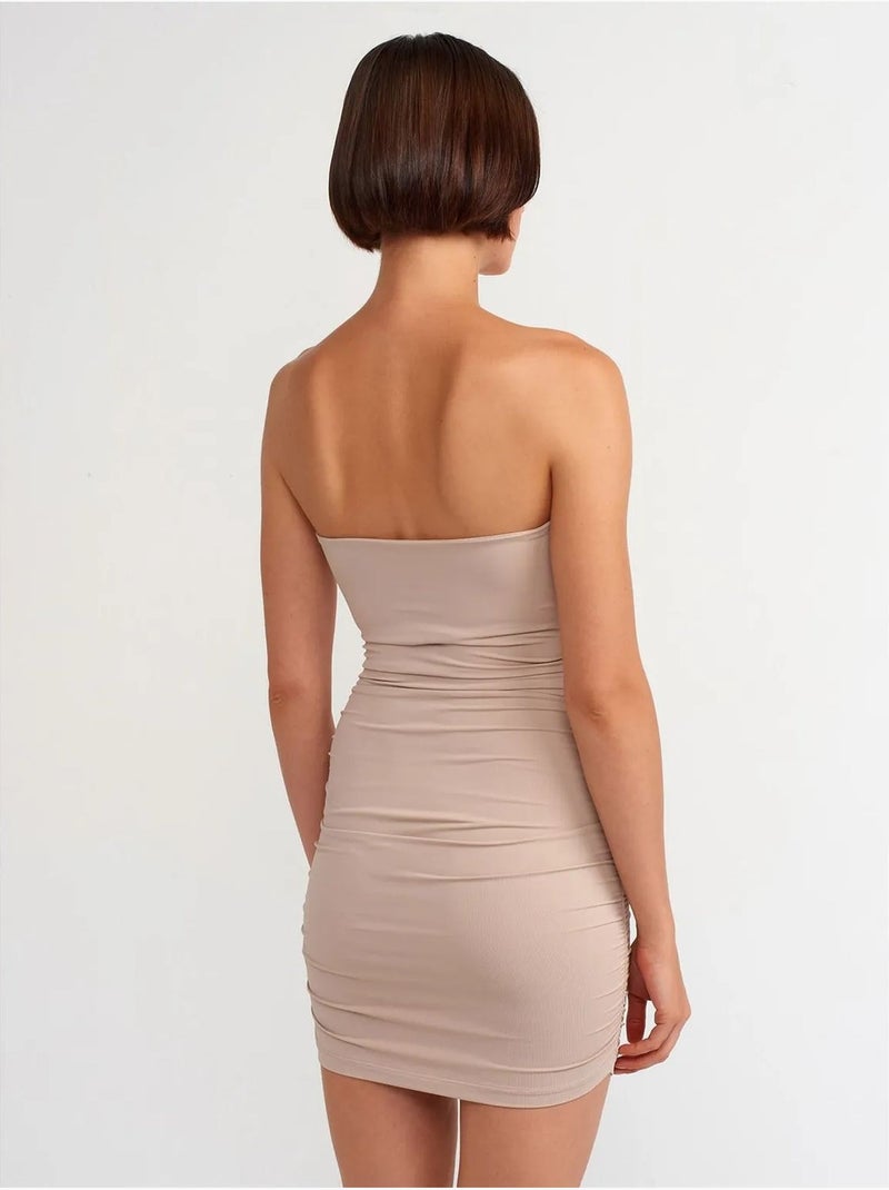 Minivestido bodycon sin tirantes dilvin Beige arcilla - Kiabi