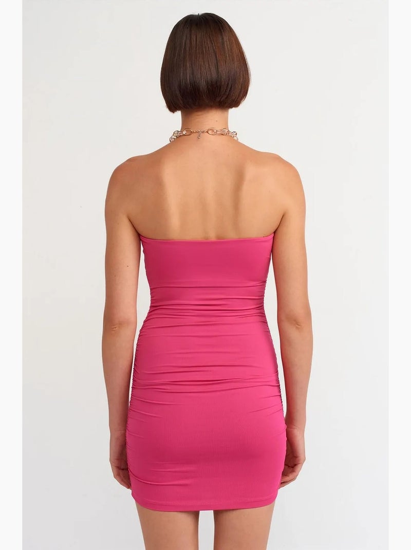 Minivestido bodycon sin tirantes dilvin Rosa fluo/Solinotes - Kiabi