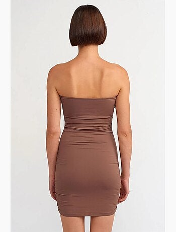 Minivestido bodycon sin tirantes dilvin