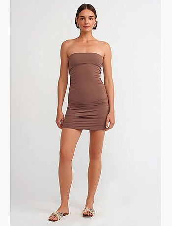 Minivestido bodycon sin tirantes dilvin