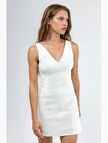 Minivestido con cuello en v hiccup