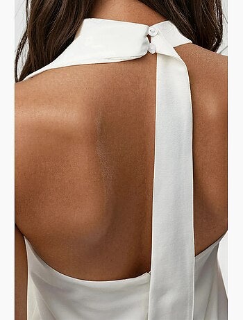 Minivestido con cuello halter y cierre de botones hiccup