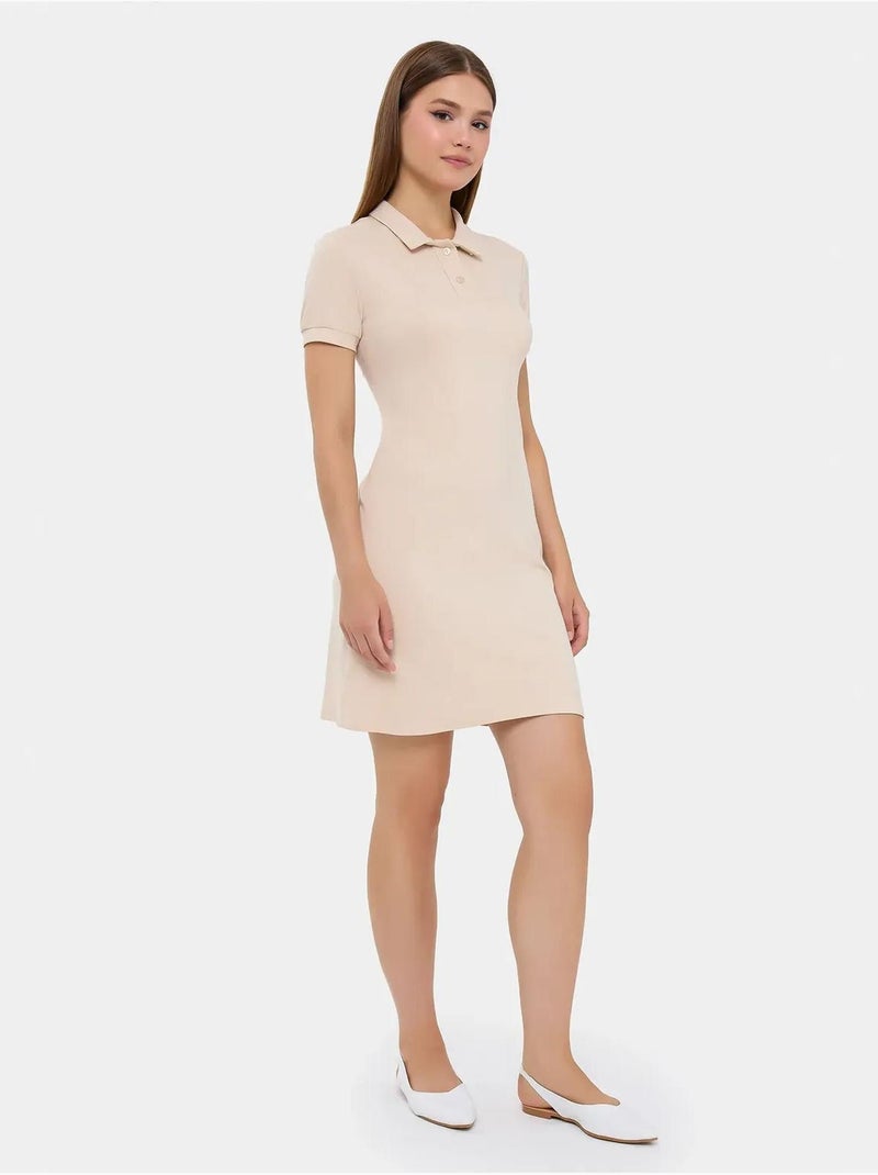 Minivestido con detalle de botones hiccup Beige natural - Kiabi