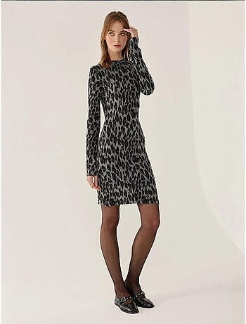 Minivestido con estampado animal hiccup