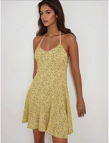 Minivestido con estampado de flores. Hiccup