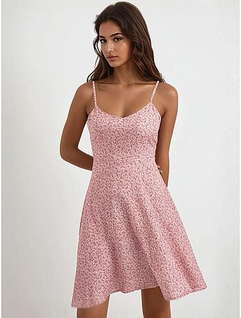 Minivestido con estampado de flores. Hiccup