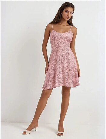 Minivestido con estampado de flores. Hiccup