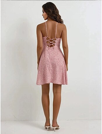 Minivestido con estampado de flores. Hiccup