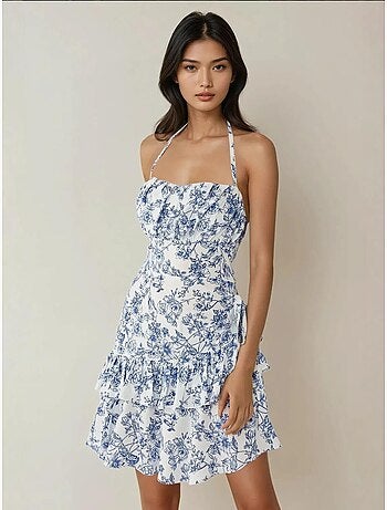 Minivestido con estampado floral