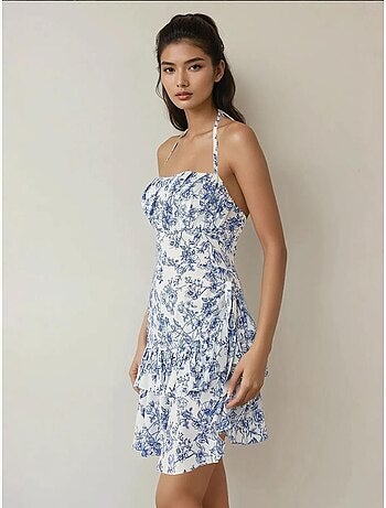 Minivestido con estampado floral