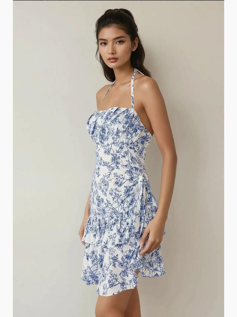 Minivestido con estampado floral hiccup Azul - Kiabi