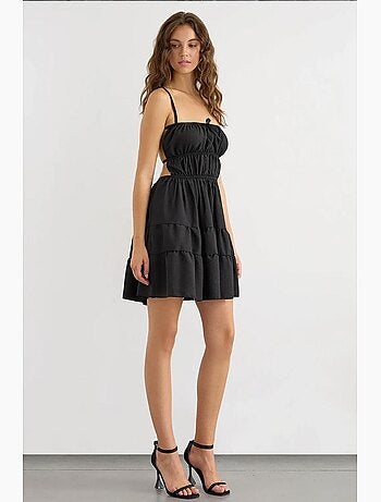 Minivestido de algodón con detalle de lazo hiccup