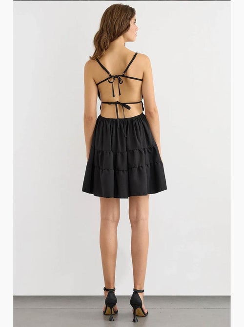 Minivestido de algodón con detalle de lazo hiccup - Kiabi