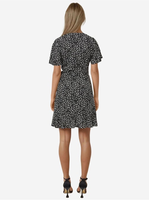 Minivestido de viscosa con cuello en v y estampado de flores ditsy hiccup - Kiabi