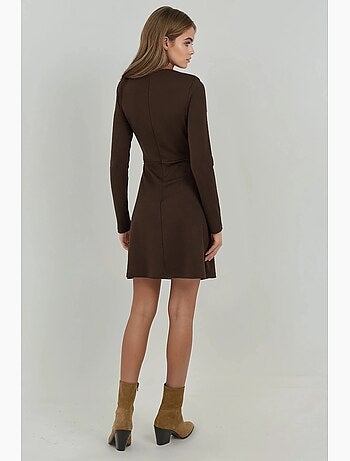Minivestido drapeado con cuello redondo hiccup
