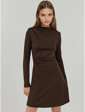 Minivestido drapeado con cuello redondo hiccup