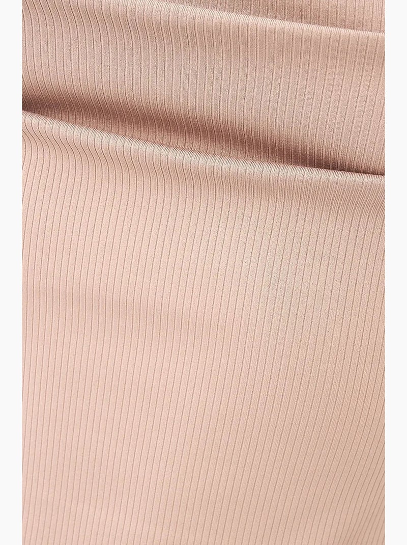 Minivestido fruncido con escote cuadrado hiccup Beige - Kiabi