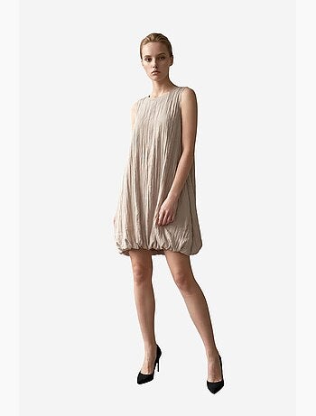Minivestido holgado en lyocell texturizado my fashion