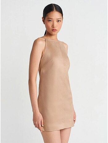 Minivestido sin mangas con cremallera