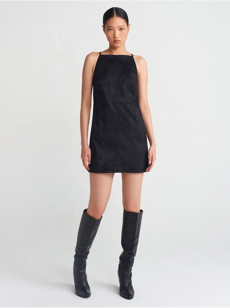 Minivestido sin mangas con cremallera Negro - Kiabi