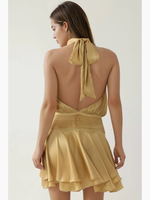Minivestido texturizado de cuello alto hiccup - Kiabi