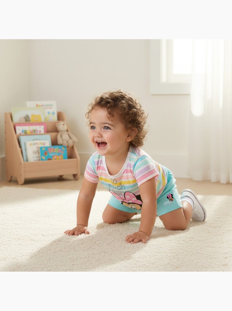 Minnie - Conjunto camiseta y short bebé niña Azul - Kiabi