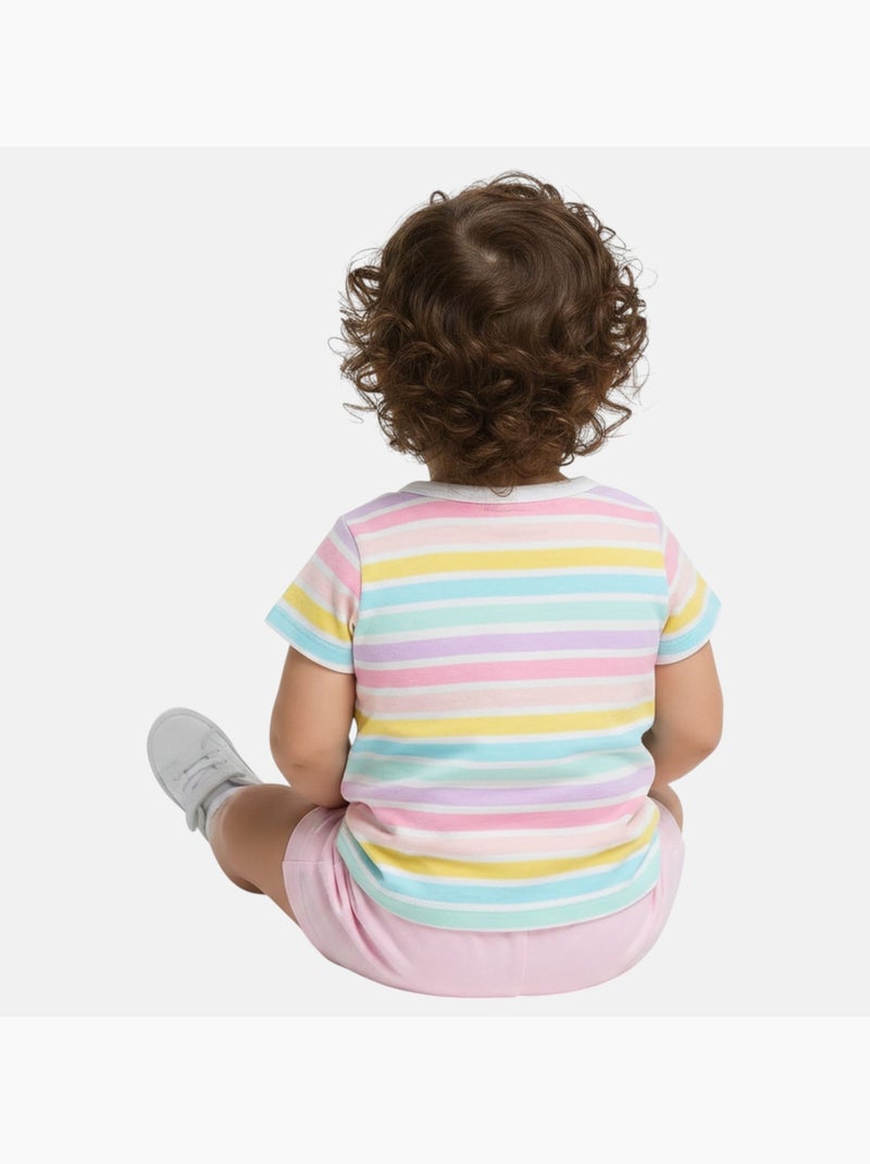 Minnie - Conjunto camiseta y short bebé niña Rosa - Kiabi