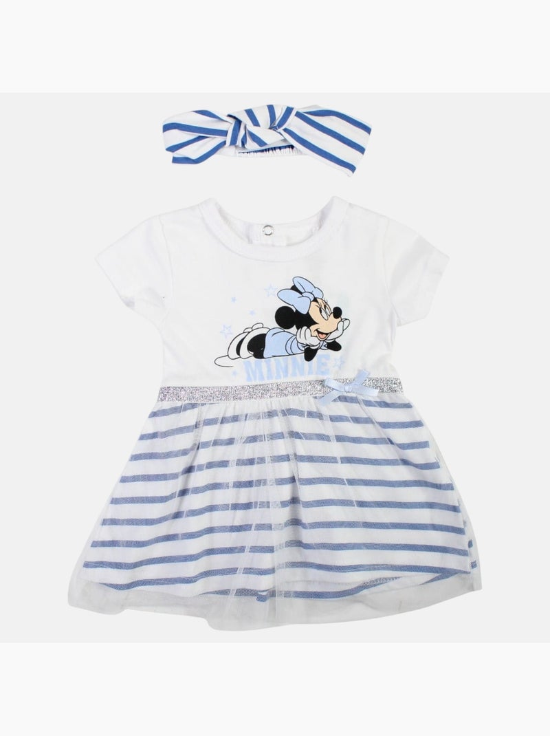 Minnie - Conjunto vestido y diadema bebé niña Azul marino - Kiabi