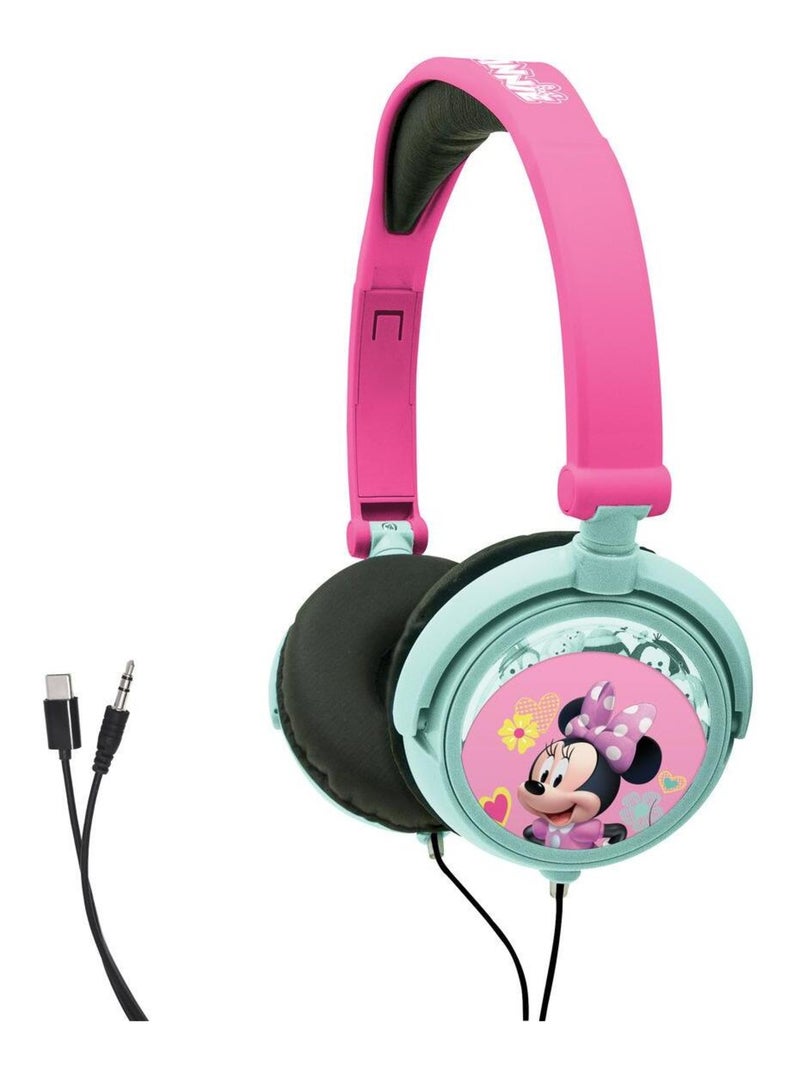 Minnie Auriculares plegables estéreo con cable y limitación segura del volumen Rosa - Kiabi