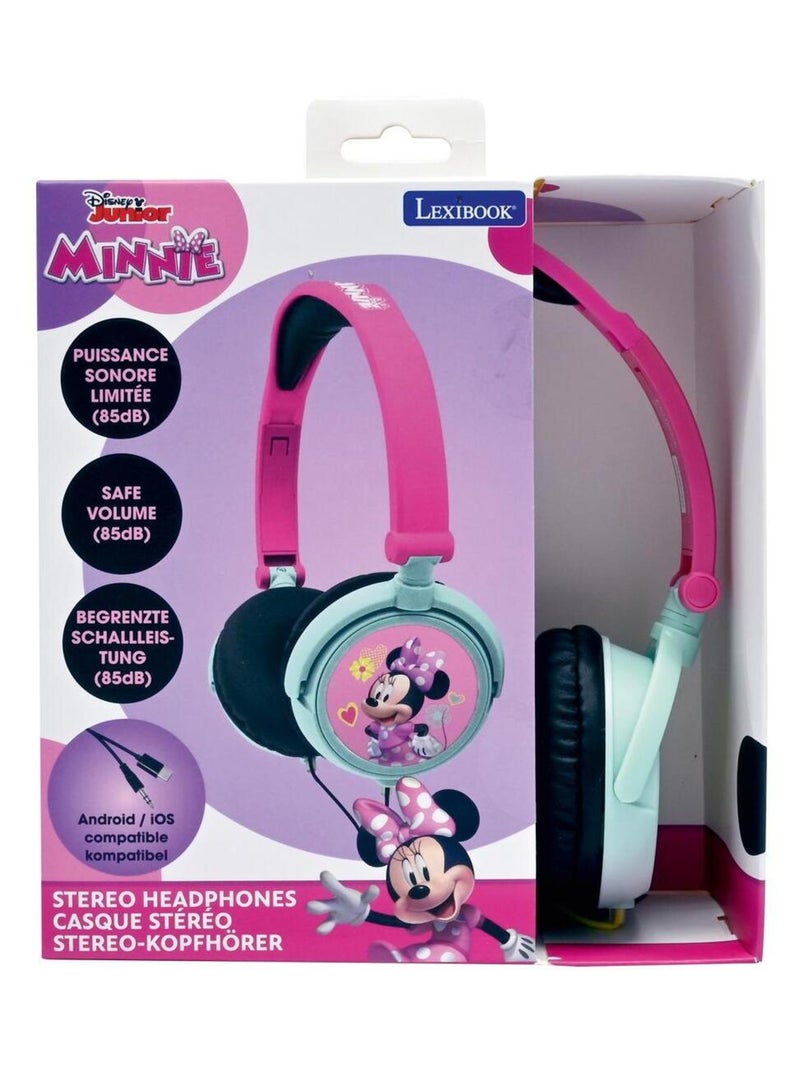 Minnie Auriculares plegables estéreo con cable y limitación segura del volumen Rosa - Kiabi