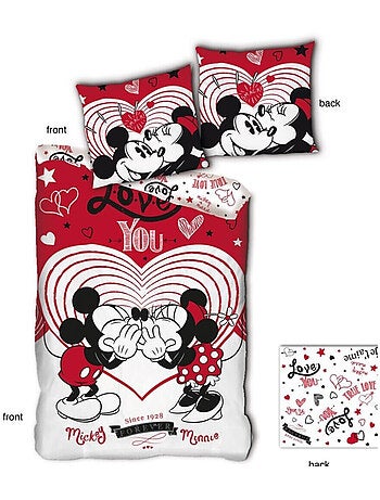 Minnie Mickey love - juego de sabanas infantil - funda nórdica