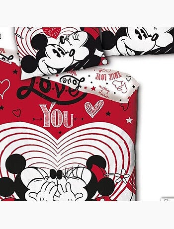 Minnie Mickey love - juego de sabanas infantil - funda nórdica