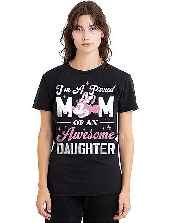 Minnie Mouse - Camiseta Proud Mom, Awesome Daughter para Adultos Unisex