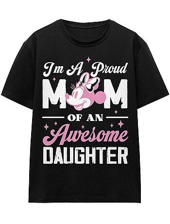 Minnie Mouse - Camiseta Proud Mom, Awesome Daughter para Adultos Unisex