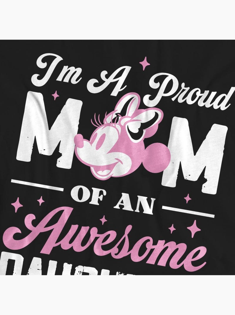 Minnie Mouse - Camiseta Proud Mom, Awesome Daughter para Adultos Unisex Negro - Kiabi