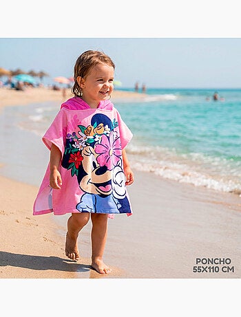 Minnie set cubo playa con accesorios mochila y poncho