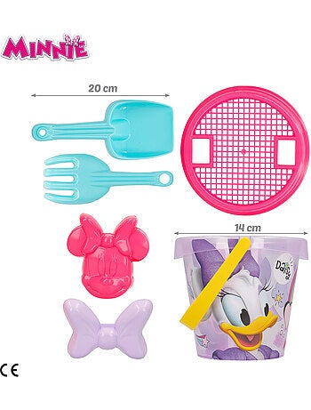 Minnie set cubo playa con accesorios mochila y poncho