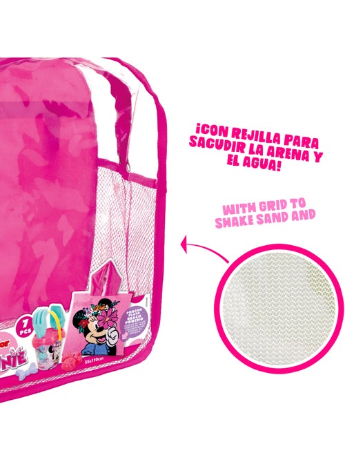 Minnie set cubo playa con accesorios mochila y poncho - Kiabi